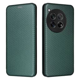 Carbon Fiber Magnetic Leather Flip Cover Case for Oneplus 13 12 12R 11R 10 9 Pro 8T 8 Pro 7T 6T Nord4 Shell Wallet Card Holder