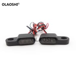 12V Scooter Motorcycle Indicators LED Turn Signal Light Handlebar Amber signal lamp Blinker Aluminum Alloy Black/Chorme