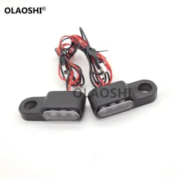 12V Scooter Motorcycle Indicators LED Turn Signal Light Handlebar Amber signal lamp Blinker Aluminum Alloy Black/Chorme