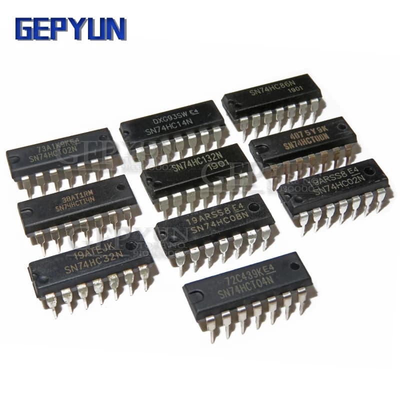 100PCS 74series SN74HC14N SN74HC86N SN74HC08N SN74HC32N SN74HC02N SN74HC595N SN74HC00N SN74HC164N SN74HC04N SN74HC74N DIP New IC