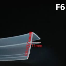 2 Meter/lot Widened F/h shape silicone rubber shower room door window glass seal strip weatherstrip for 6/8/10/12 mm glass