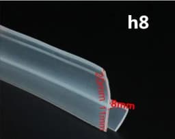 2 Meter/lot Widened F/h shape silicone rubber shower room door window glass seal strip weatherstrip for 6/8/10/12 mm glass