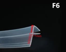 2 Meter/lot Widened F/h shape silicone rubber shower room door window glass seal strip weatherstrip for 6/8/10/12 mm glass