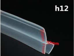 2 Meter/lot Widened F/h shape silicone rubber shower room door window glass seal strip weatherstrip for 6/8/10/12 mm glass
