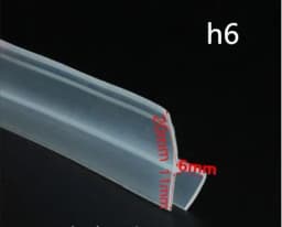 2 Meter/lot Widened F/h shape silicone rubber shower room door window glass seal strip weatherstrip for 6/8/10/12 mm glass