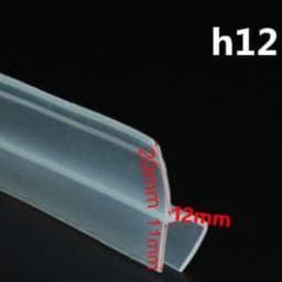 2 Meter/lot Widened F/h shape silicone rubber shower room door window glass seal strip weatherstrip for 6/8/10/12 mm glass