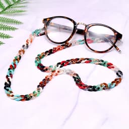 MOON GIRL 72cm Acrylic Sunglasses Chain Women Anti Slip Reading Eyewears Ribbon Clip Mask Holder Neck Strap Lanyard Dropshipping