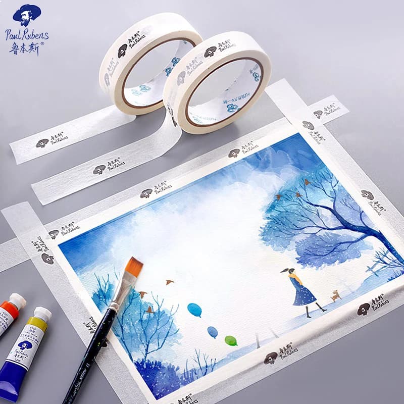 Paul Rubens 2.5cm *20m Professional Sketch Gouache Watercolor Masking Tape Decorative Adhesive Tapes School Art Set Supplies
