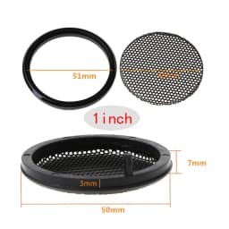 1/2/3/4/5/6 Inch Black Car Speaker Grill Mesh Round Horn Protective Cover Circle Enclosure Net DIY Decorative Accessories