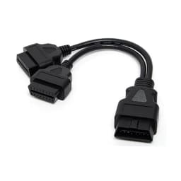 OBD2 Extension Cable 30CM Splitter Male to Dual Female Y 1-2 OBD OBD2 16 Pin Cable Adapter Diagnostis Cable Straight J1962 Male