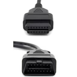 OBD2 Extension Cable 30CM Splitter Male to Dual Female Y 1-2 OBD OBD2 16 Pin Cable Adapter Diagnostis Cable Straight J1962 Male