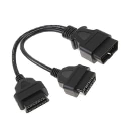 OBD2 Extension Cable 30CM Splitter Male to Dual Female Y 1-2 OBD OBD2 16 Pin Cable Adapter Diagnostis Cable Straight J1962 Male