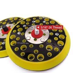 5 inch 125mm 44 Holes Sander Backing Pad Hook&Loop Sanding Pads with 5/16-24T Thread Dust Free Sanding Disc Holder for MIRKA