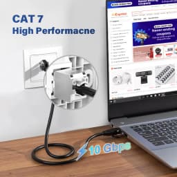ZoeRax RJ45 CAT7 Tool-Less STP Shielded Keystone Jack,Zinc Alloy Module Coupler Adapter Compatible With Patch Panel Wall Plate
