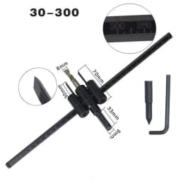 30-120/200/300mm Adjustable Circle Hole Cutter Wood Drywall Drill Bit Saw Round Cutting Blade Aircraft Type DIY Tool