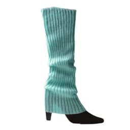 Women 80s Fluorescent Colored Knit Leg Warmers Ribbed Footless Socks Stockings Halloween Accessories