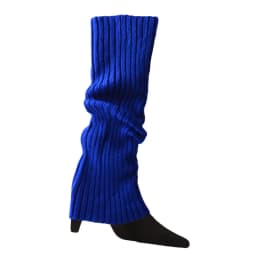 Women 80s Fluorescent Colored Knit Leg Warmers Ribbed Footless Socks Stockings Halloween Accessories