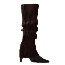 Women 80s Fluorescent Colored Knit Leg Warmers Ribbed Footless Socks Stockings Halloween Accessories