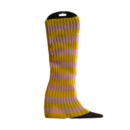 Women 80s Fluorescent Colored Knit Leg Warmers Ribbed Footless Socks Stockings Halloween Accessories