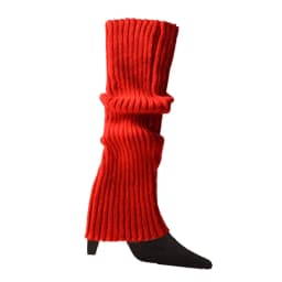 Women 80s Fluorescent Colored Knit Leg Warmers Ribbed Footless Socks Stockings Halloween Accessories