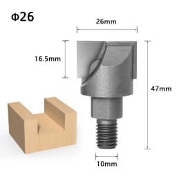 1pcs 10MM Shank CNC Cleaning Bottom Router Bit Woodworking Tools Two Screw Thread Cutter Lock Milling Cutter