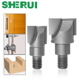 1pcs 10MM Shank CNC Cleaning Bottom Router Bit Woodworking Tools Two Screw Thread Cutter Lock Milling Cutter