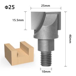 1pcs 10MM Shank CNC Cleaning Bottom Router Bit Woodworking Tools Two Screw Thread Cutter Lock Milling Cutter