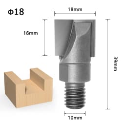 1pcs 10MM Shank CNC Cleaning Bottom Router Bit Woodworking Tools Two Screw Thread Cutter Lock Milling Cutter