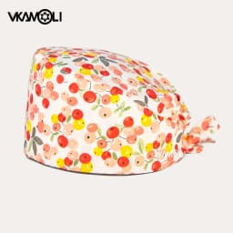 pink Printed Hats Men And Women Work Hat Scrub Cap Gorro Enfermera Quirofano Scrub Cap cotton Scrubs hat nurse accessories