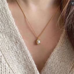 Simple Color Heart Pendant Pearl Necklace For Women Girls Fashion Gold-plate Chain Choker Necklaces 2023 New Trend Jewelry