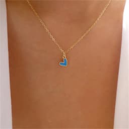 Simple Color Heart Pendant Pearl Necklace For Women Girls Fashion Gold-plate Chain Choker Necklaces 2023 New Trend Jewelry