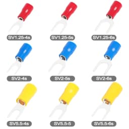 50PCS Fork Crimp Terminal Electrical Wire Connectors Spade Lugs Quick Splice Cables Insulation Shoe Plugs For Connection Screw