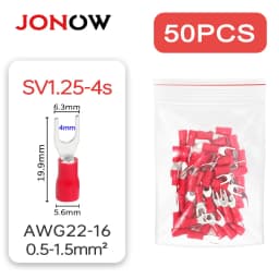 50PCS Fork Crimp Terminal Electrical Wire Connectors Spade Lugs Quick Splice Cables Insulation Shoe Plugs For Connection Screw