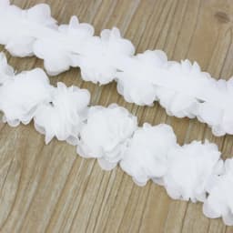 (1 Meter) Chiffon Lace Fabric Webbing Decoration Flower Gift Ribbons Crafts Non-Woven Fabrics Base
