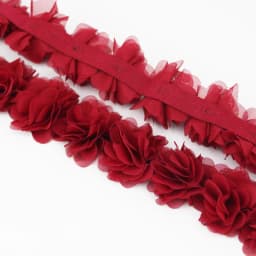 (1 Meter) Chiffon Lace Fabric Webbing Decoration Flower Gift Ribbons Crafts Non-Woven Fabrics Base