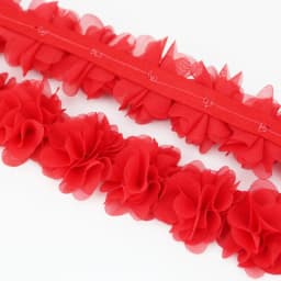 (1 Meter) Chiffon Lace Fabric Webbing Decoration Flower Gift Ribbons Crafts Non-Woven Fabrics Base