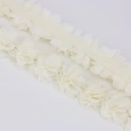 (1 Meter) Chiffon Lace Fabric Webbing Decoration Flower Gift Ribbons Crafts Non-Woven Fabrics Base