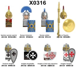 Medieval Knight Serie Figures Building Blocks Warrior Soldiers Guards Lion Heart Hospital Teutonic Knight Battle Pastor Kid Gift