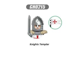 Medieval Knight Serie Figures Building Blocks Warrior Soldiers Guards Lion Heart Hospital Teutonic Knight Battle Pastor Kid Gift