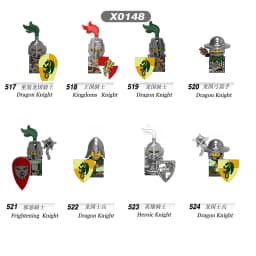 Medieval Knight Serie Figures Building Blocks Warrior Soldiers Guards Lion Heart Hospital Teutonic Knight Battle Pastor Kid Gift