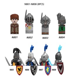 Medieval Knight Serie Figures Building Blocks Warrior Soldiers Guards Lion Heart Hospital Teutonic Knight Battle Pastor Kid Gift