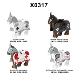 Medieval Knight Serie Figures Building Blocks Warrior Soldiers Guards Lion Heart Hospital Teutonic Knight Battle Pastor Kid Gift