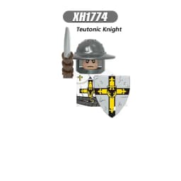 Medieval Knight Serie Figures Building Blocks Warrior Soldiers Guards Lion Heart Hospital Teutonic Knight Battle Pastor Kid Gift