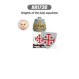 Medieval Knight Serie Figures Building Blocks Warrior Soldiers Guards Lion Heart Hospital Teutonic Knight Battle Pastor Kid Gift