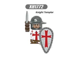 Medieval Knight Serie Figures Building Blocks Warrior Soldiers Guards Lion Heart Hospital Teutonic Knight Battle Pastor Kid Gift