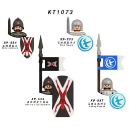 Medieval Knight Serie Figures Building Blocks Warrior Soldiers Guards Lion Heart Hospital Teutonic Knight Battle Pastor Kid Gift