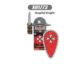 Medieval Knight Serie Figures Building Blocks Warrior Soldiers Guards Lion Heart Hospital Teutonic Knight Battle Pastor Kid Gift
