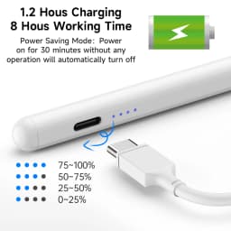 For iPad Pencil 2 1 Palm Rejection Power Display iPad Accessories iPad 2022 2021 2020 2019 2018 Pro 11 12.9 Air Mini Stylus Pen
