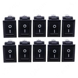 5/10Pcs Push Button Switch 10x15mm SPST 2Pin 3A 250V KCD11 Snap-in On/Off Rocker Switch 10MM*15MM Black Red and White
