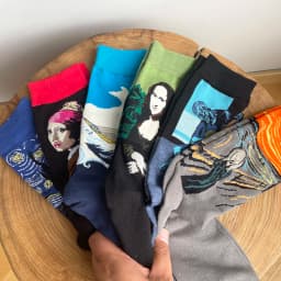 Autumn winter Retro Women Art Van Gogh Mural World Famous Oil Painting Series Men Socks Funny Socks